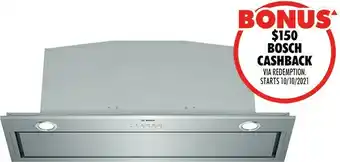 The Good Guys Bosch 86cm Integrated Rangehood Series 8 offer