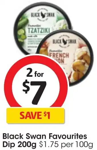 Coles Black Swan Favourites Dip 200g offer