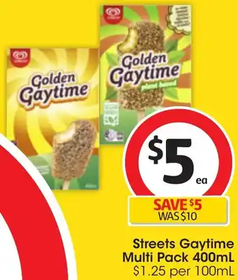 Coles Streets Gaytime Multi Pack 400mL offer