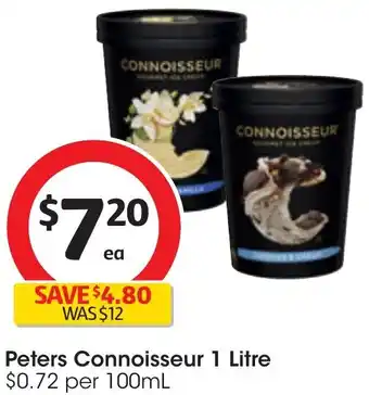 Coles Peters Connoisseur 1 Litre offer