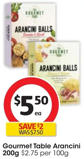 Coles Gourmet Table Arancini 200g offer