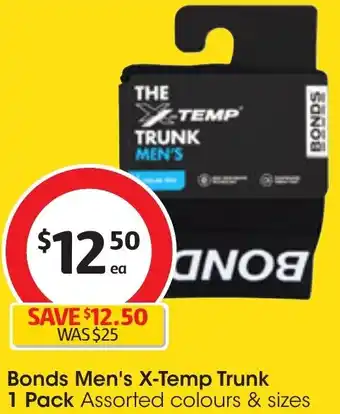 Coles Bonds Men's X-Temp Trunk 1 Pack offer