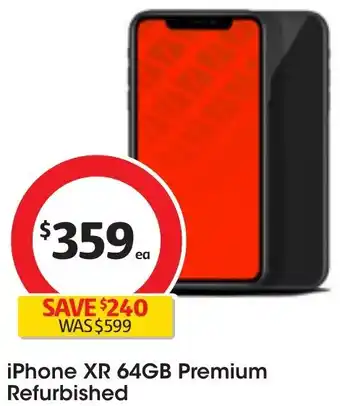 Coles iPhone XR 64GB Premium Refurbished offer