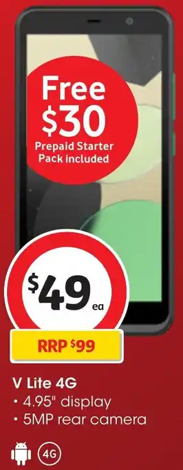 Coles V Lite 4G offer