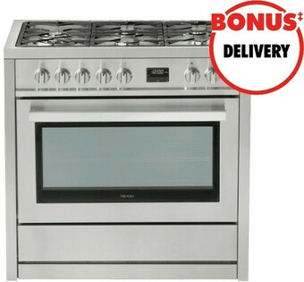The Good Guys Technika 90cm Dual Fuel Upright Cooker offer