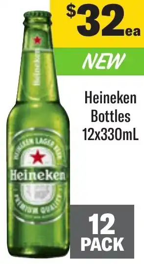Coles Heineken Bottles 12x330mL offer