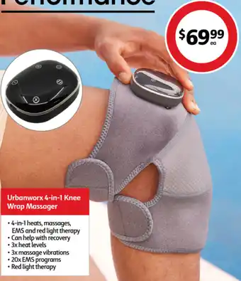 Coles Urbanworx 4-in-1 Knee Wrap Massager offer