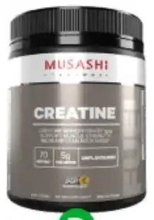 Woolworths Musashi Unflavoured Creatine 350g offer