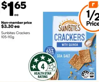 Woolworths Sunbites Crackers 105-110g offer