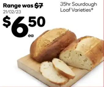 Woolworths 35hr Sourdough Loaf offer