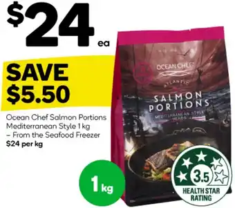 Woolworths Ocean Chef Salmon Portions Mediterranean Style 1 kg offer