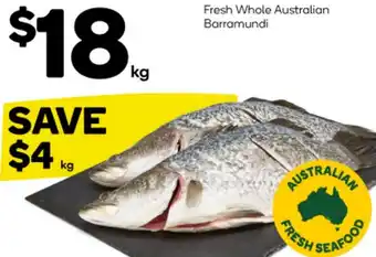 Woolworths Fresh Whole Australian Barramundi offer