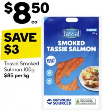 Woolworths Tassal Smoked Salmon 100g offer