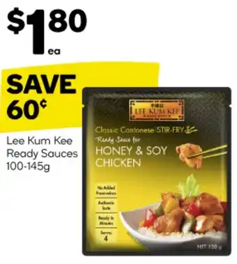 Woolworths Lee Kum Kee Ready Sauces 100-145g offer
