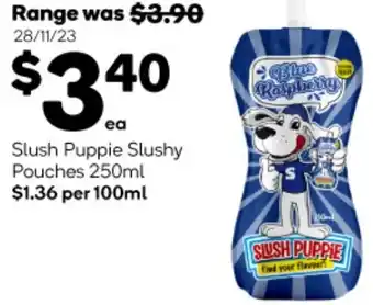 Slush Puppie Slushy Pouches 250ml offer at Woolworths