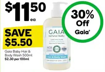 Woolworths Gaia Baby Hair & Body Wash 500ml offer