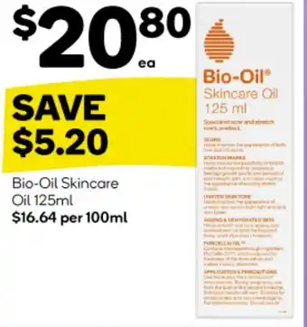 Woolworths Bio-Oil Skincare Oil 125ml offer