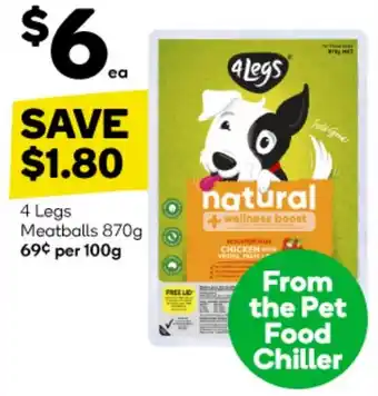 Woolworths 4 Legs Meatballs 870g offer