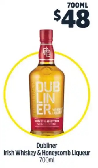Woolworths Dubliner Irish Whiskey & Honeycomb Liqueur 700ml offer