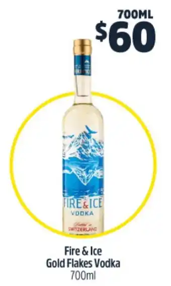 Fire & Ice Gold Flakes Vodka 700ml