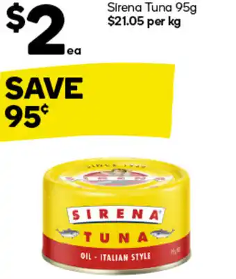 Woolworths Sirena Tuna 95g offer