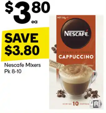 Woolworths Nescafe Mixers Pk 8-10 offer