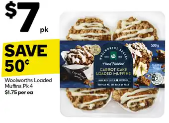 Woolworths Loaded Muffins Pk 4