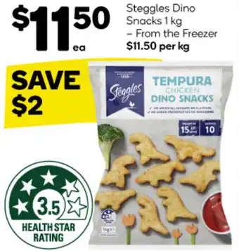 Woolworths Steggles Dino Snacks 1kg offer
