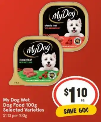 IGA My Dog Wet Dog Food 100g Selected Varieties offer