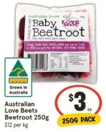 IGA Australian Love Beets Beetroot 250g offer