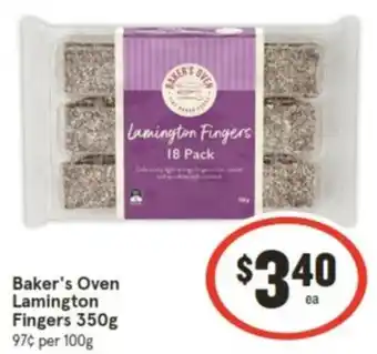 IGA Baker's Oven Lamington Fingers 350g offer