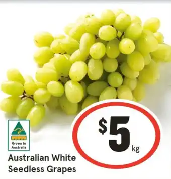 IGA Australian White Seedless Grapes offer