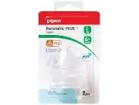 Baby Bunting Pigeon Wide Neck SofTouch Peristaltic Plus Teat - L - 2 Pack offer