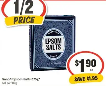 IGA Sanofi Epsom Salts 375g offer