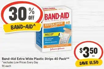 IGA Band-Aid Extra Wide Plastic Strips 40 Pack offer