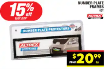 Autopro NUMBER PLATE FRAMES offer