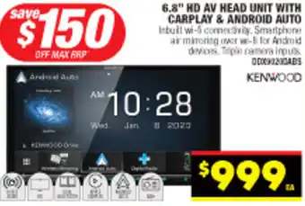 Autopro 6.8" H AV HEAD UNIT WITH CARPLAY & ANDROID AUTO offer
