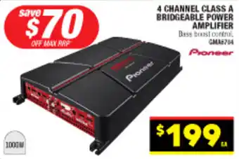Autopro 4 CHANNEL CLASS A BRIDGEABLE POWER AMPLIFIER offer