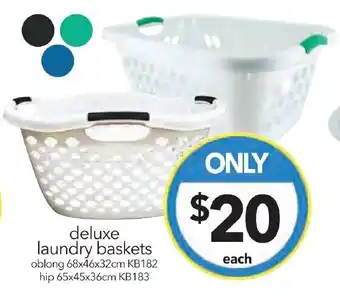 Cheap as Chips deluxe laundry baskets offer