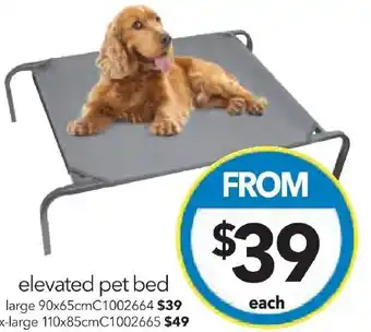 Cheap as Chips elevated pet bed x-large 110x85cm offer
