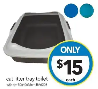 Cheap as Chips cat litter tray toilet with rim 50x40x16cm offer