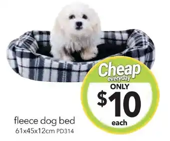 Cheap as Chips fleece dog bed 61x45x12cm offer