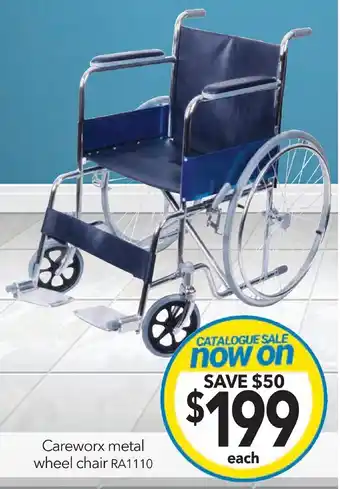 Cheap as Chips Careworx metal wheel chair offer