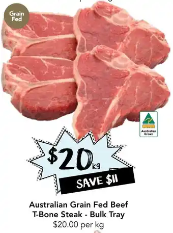 Drakes Australian Grain Fed Beef T-Bone Steak - Bulk Tray offer