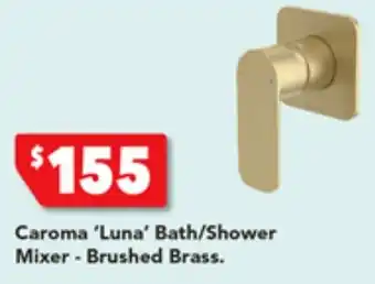 Harvey Norman Caroma 'Luna' Bath/Shower Mixer - Brushed Brass offer
