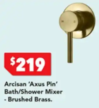 Harvey Norman Arcisan 'Axus Pin' Bath/Shower Mixer - Brushed Brass offer