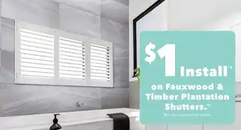 Install on Fauxwood & Timber Plantation Shutters