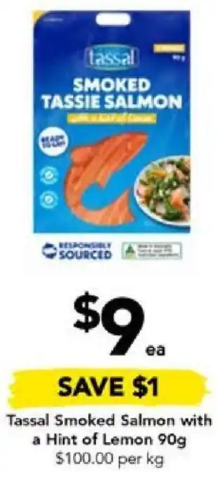 Tassal Smoked Salmon with a Hint of Lemon 90g