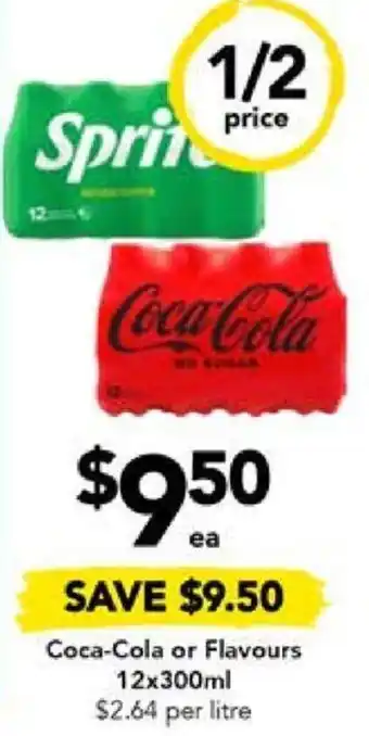 Drakes Coca-Cola or Flavours 12x300ml offer