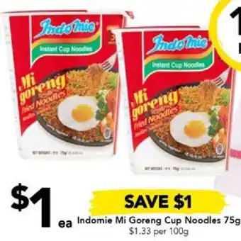 Indomie Mi Goreng Cup Noodles 75g